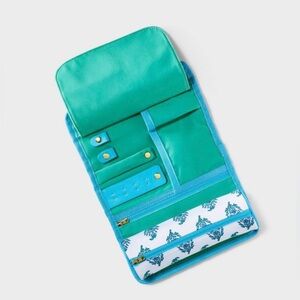 Roller Rabbit x Target Jewelry Roll blue & white